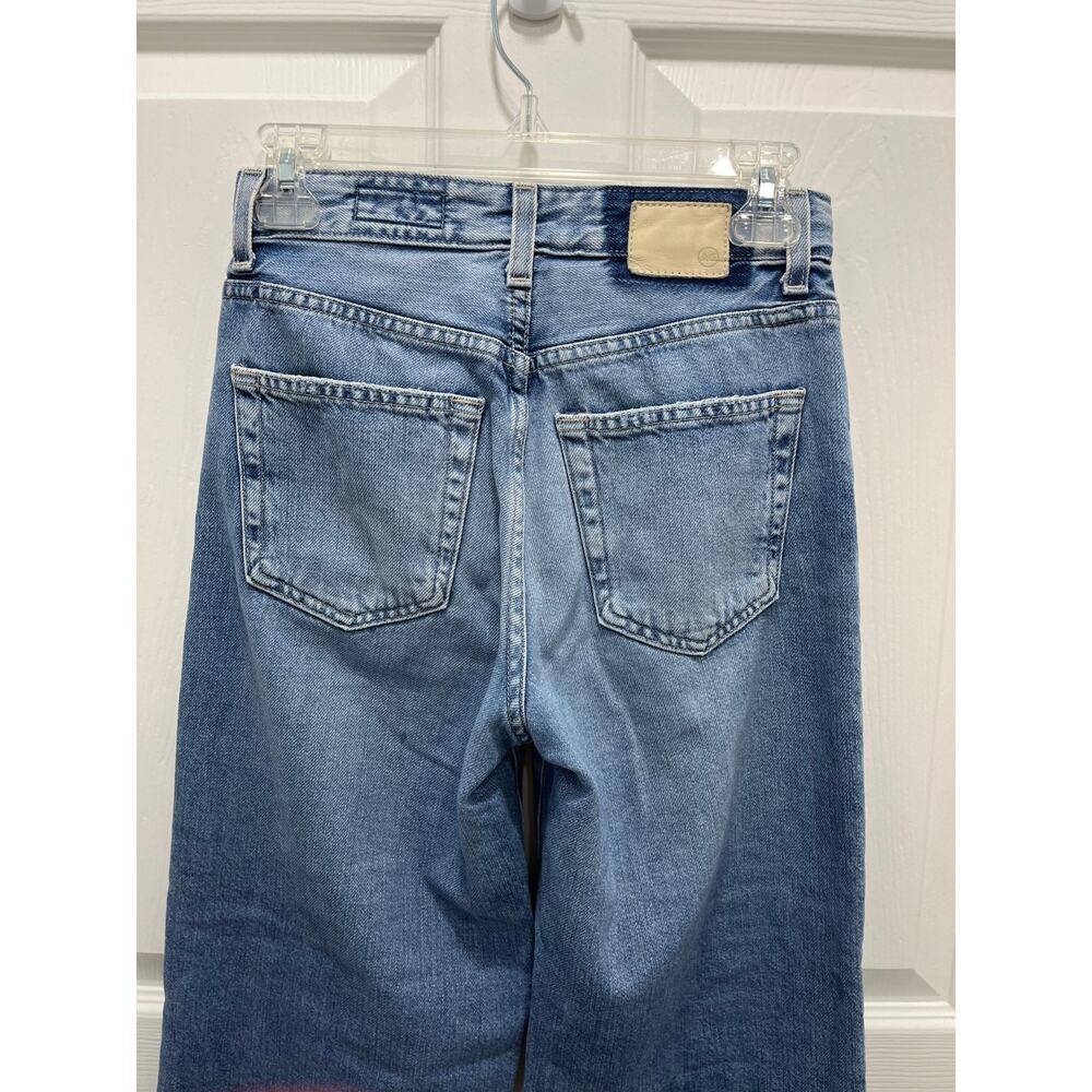 AG Adriano Goldschmied Saige Wide Leg Crop Size 24 High Rise Light Blue Wash 26" - Picture 5 of 15